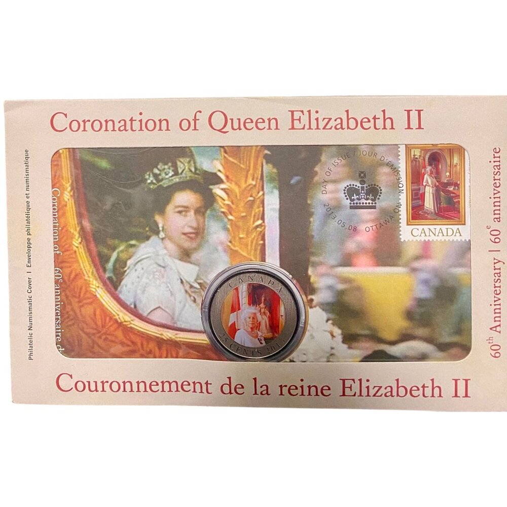 Coronation Of Queen Elizabeth II 60th Anniversary 2013 Canada 25 Cents Coin & St